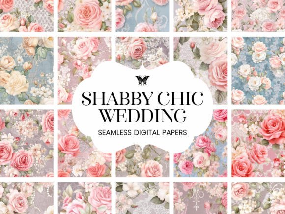 Download Shabby Chic Wedding Lace Floral Patterns - Premium Bundle