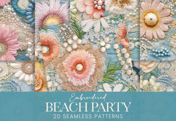 Download Beach Ocean Wedding Lace Florals Pearls - Premium Bundle