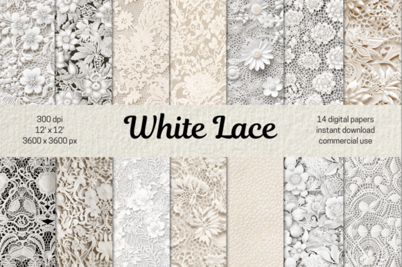 Download White Lace Wedding Lace Digital Paper - Wedding lace Collection
